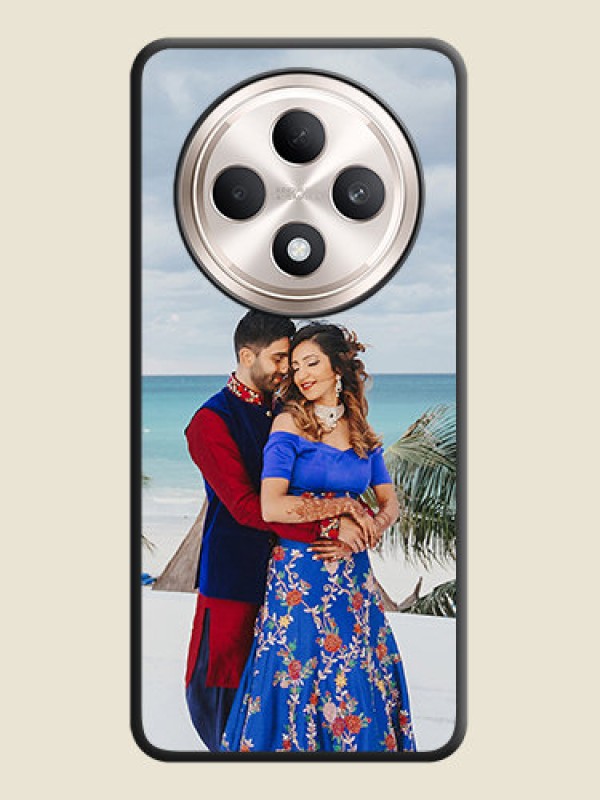 Custom Full Single Pic Upload On Space Black Custom Soft Matte Mobile Back Cover - Oppo F27 5G