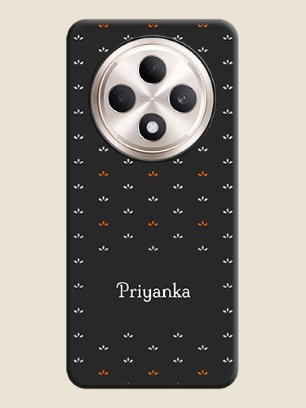 Custom Simple Pattern With Custom Text On Space Black Custom Soft Matte Mobile Back Cover - Oppo F27 5G