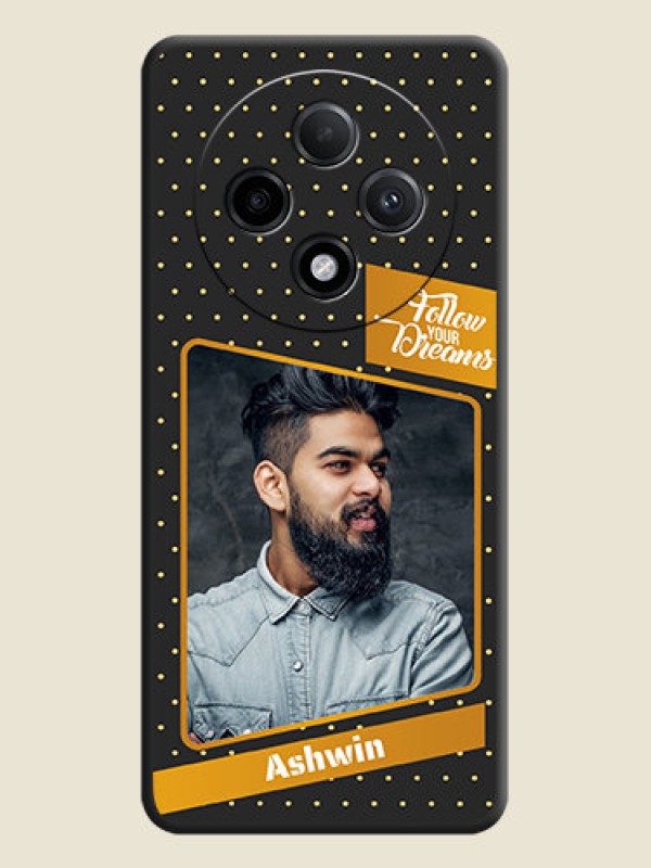 Custom Follow Your Dreams with White Dots On Space Black Custom Soft Matte Mobile Back Cover - Oppo F27 Pro Plus 5G