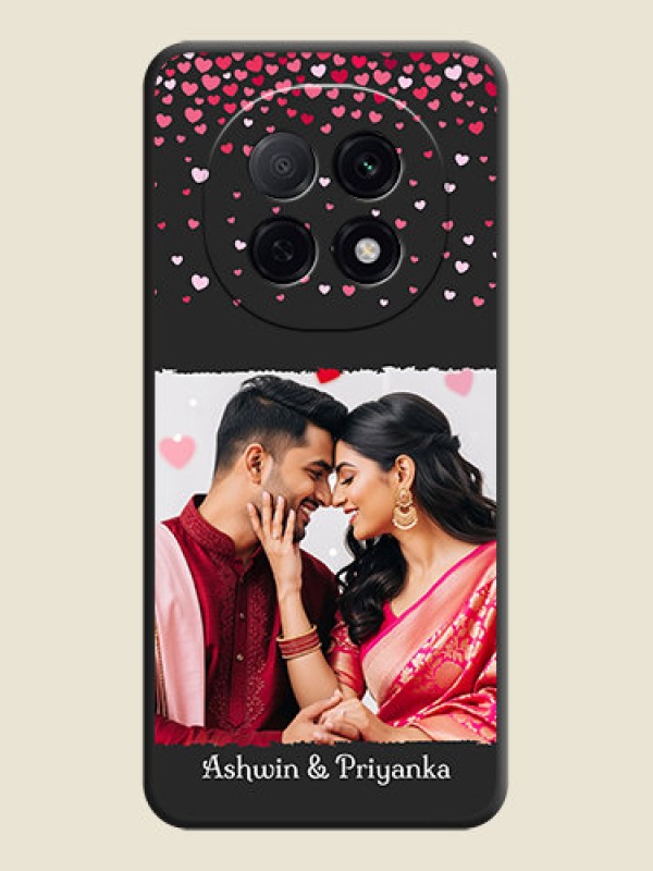 Custom Fall in Love with Your Partner on Photo On Space Black Custom Soft Matte Mobile Back Cover - Oppo F29 5G