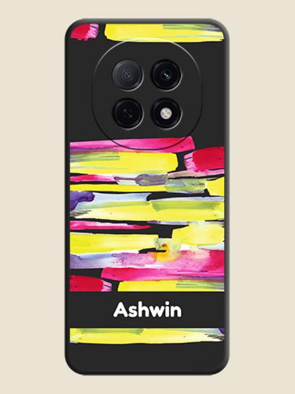 Custom Brush Coloured On Space Black Custom Soft Matte Mobile Back Cover - Oppo F29 5G