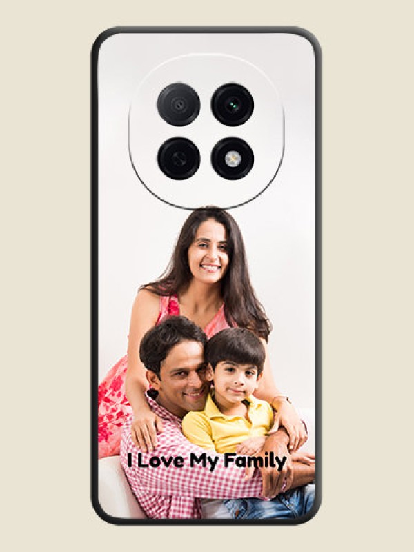 Custom Full Single Pic Upload With Text On Space Black Custom Soft Matte Mobile Back Cover - Oppo F29 5G