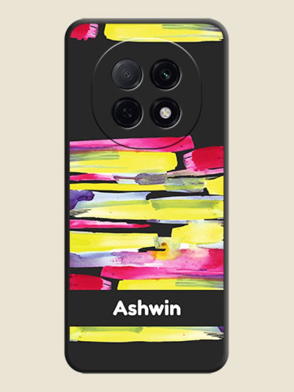 Custom Brush Coloured On Space Black Custom Soft Matte Mobile Back Cover - Oppo F29 Pro 5G