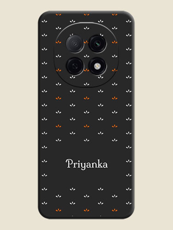 Custom Simple Pattern With Custom Text On Space Black Custom Soft Matte Mobile Back Cover - Oppo F29 Pro 5G