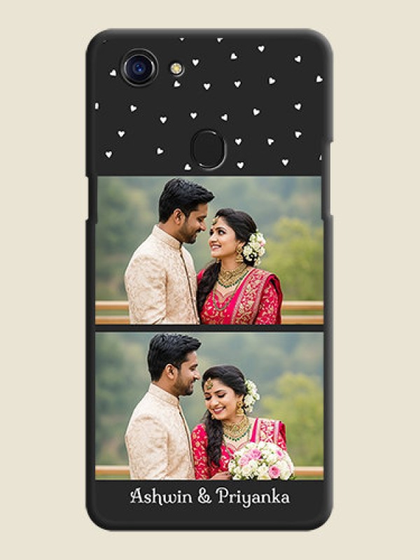 Custom Miniature Love Symbols with Name on Space Black Custom Soft Matte Back Cover - Oppo F5 Youth