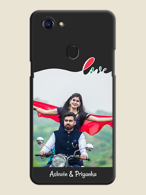 Custom Fall in Love Pattern with Picture on Photo on Space Black Soft Matte Mobile Case - Oppo F5 Youth