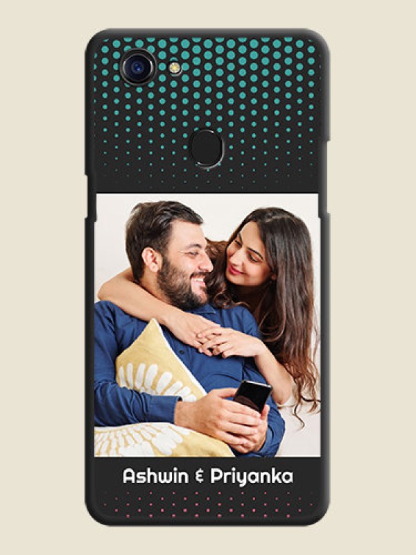 Custom Faded Dots with Grunge Photo Frame and Text on Space Black Custom Soft Matte Phone Cases - Oppo F5 Youth