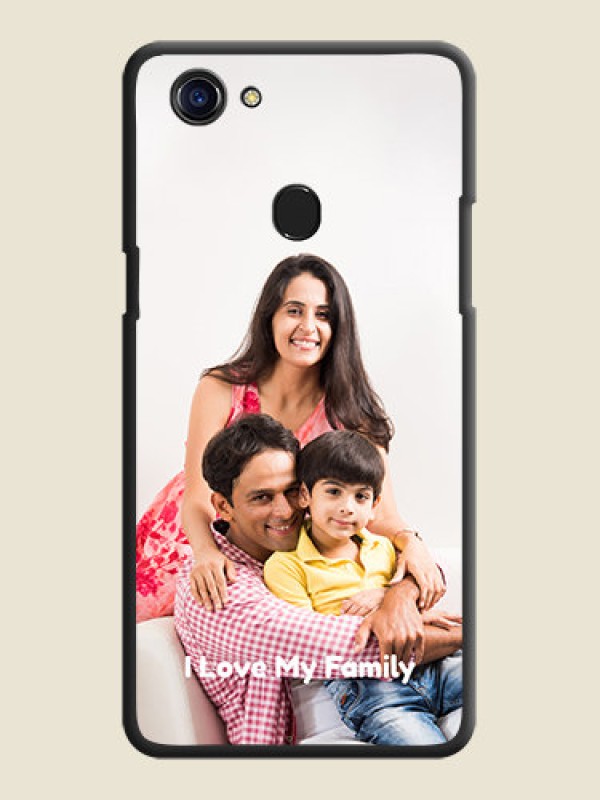 Custom Full Single Pic Upload With Text On Space Black Personalized Soft Matte Phone Covers -Oppo F5 Youth
