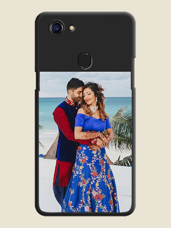 Custom Image Upload With Space Black Color On Custom Soft Matte Mobile Back Cover - Oppo F5 Youth