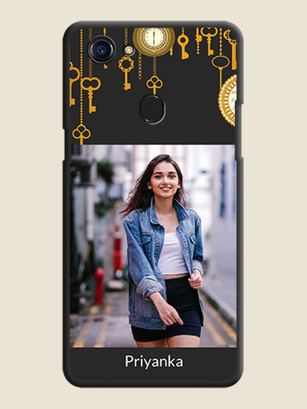 Custom Decorative Design with Text on Space Black Custom Soft Matte Back Cover - Oppo F5
