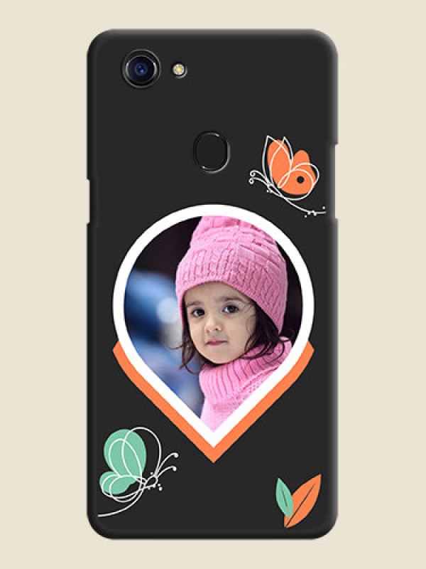 Custom Upload Pic With Simple Butterly Design On Space Black Personalized Soft Matte Phone Covers -Oppo F5