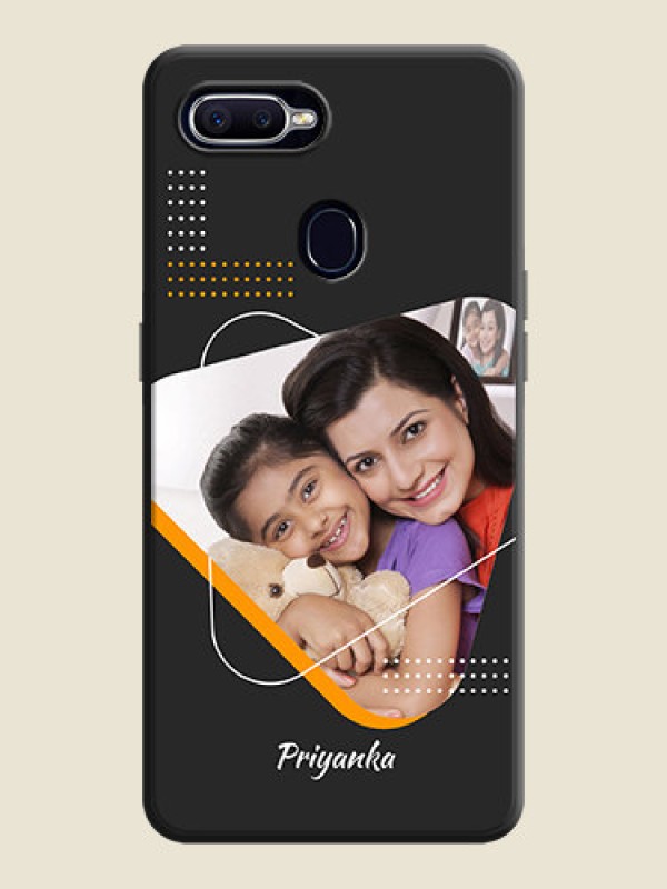 Custom Yellow Triangle - Photo on Space Black Soft Matte Phone Cover - Oppo F9 Pro