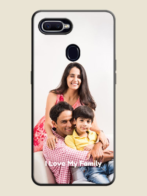 Custom Full Single Pic Upload With Text On Space Black Personalized Soft Matte Phone Covers -Oppo F9 Pro
