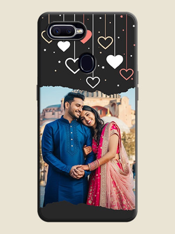 Custom Love Hangings with Splash Wave Picture on Space Black Custom Soft Matte Phone Back Cover - Oppo F9