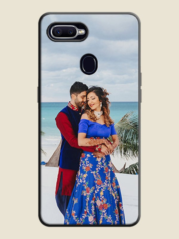 Custom Full Single Pic Upload On Space Black Personalized Soft Matte Phone Covers -Oppo F9