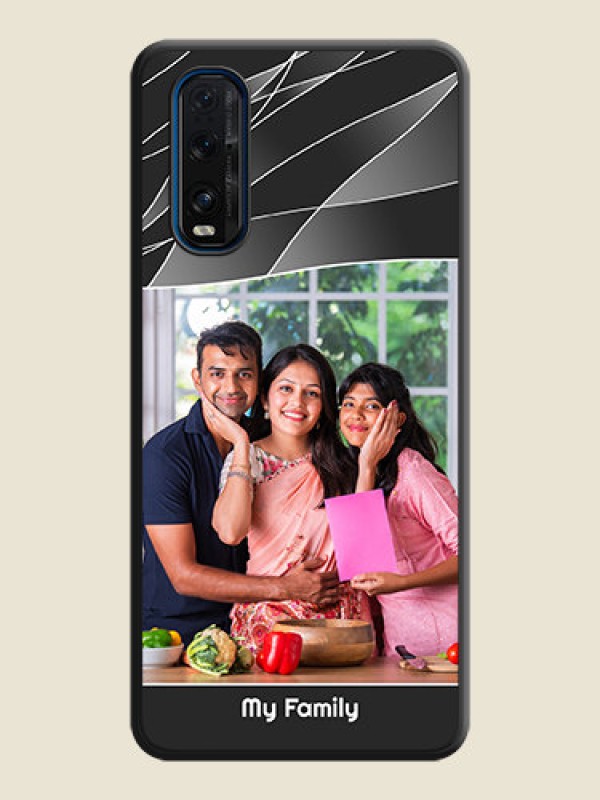 Custom Mixed Wave Lines on Photo on Space Black Soft Matte Mobile Cover - Oppo Find X2