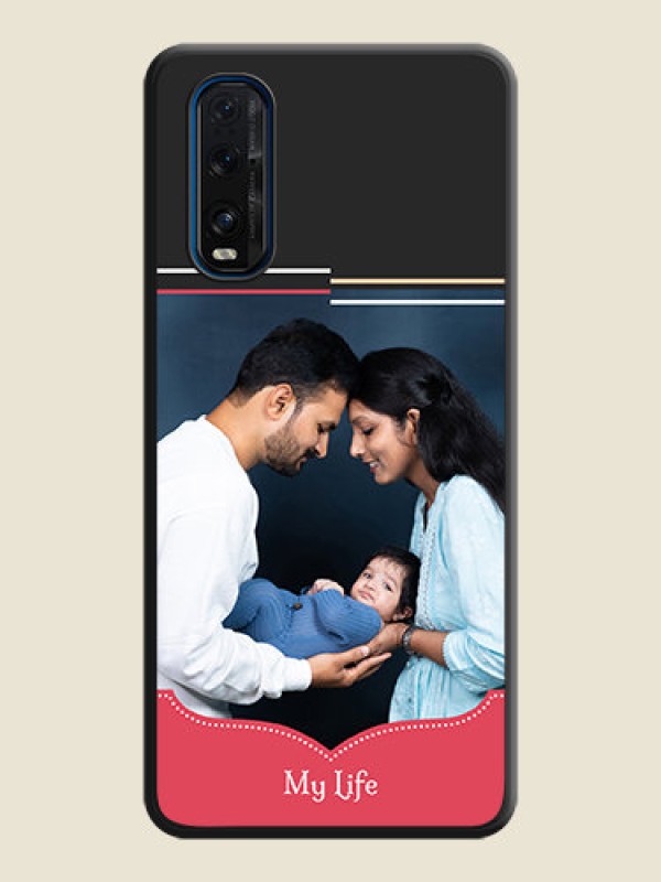 Custom Classic Plain Design with Name on Photo on Space Black Soft Matte Phone Cover - Oppo Find X2