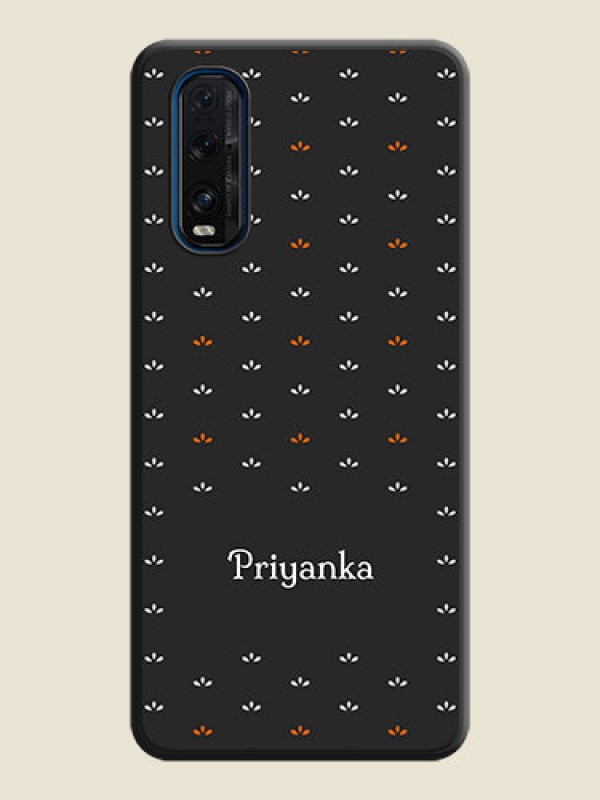 Custom Simple Pattern With Custom Text On Space Black Personalized Soft Matte Phone Covers -Oppo Find X2