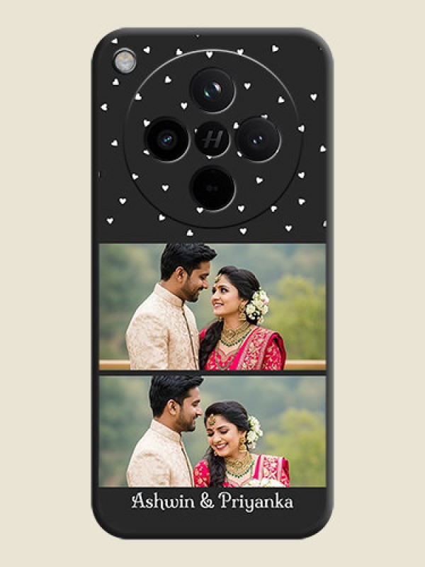 Custom Miniature Love Symbols with Name On Space Black Custom Soft Matte Mobile Back Cover - Oppo Find X8 5G