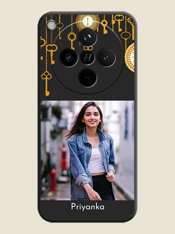 Custom Decorative Design with Text On Space Black Custom Soft Matte Mobile Back Cover - Oppo Find X8 5G