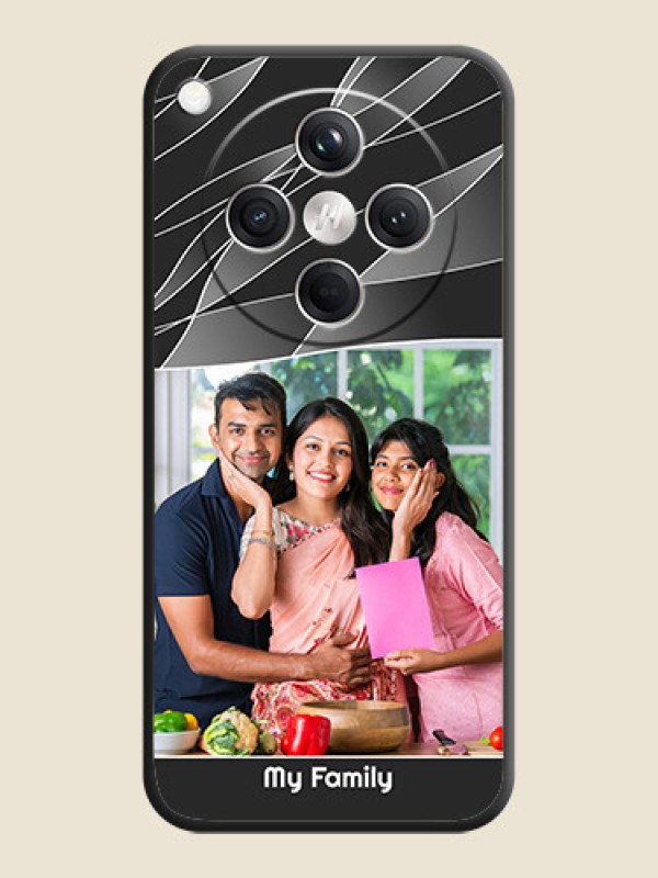 Custom Mixed Wave Lines on Photo On Space Black Custom Soft Matte Mobile Back Cover - Oppo Find X8 5G