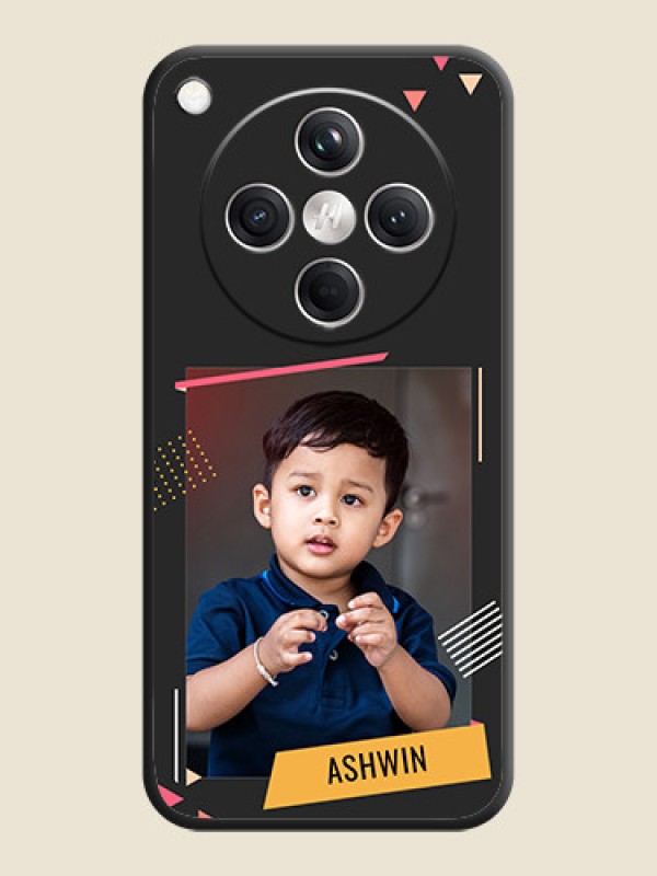 Custom Photo Frame with Triangle Small Dots on Photo On Space Black Custom Soft Matte Mobile Back Cover - Oppo Find X8 5G