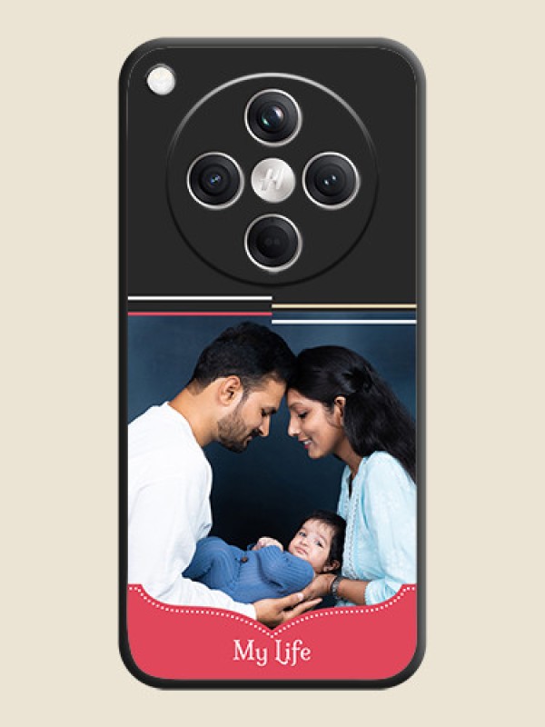 Custom Classic Plain Design with Name On Space Black Custom Soft Matte Mobile Back Cover - Oppo Find X8 5G