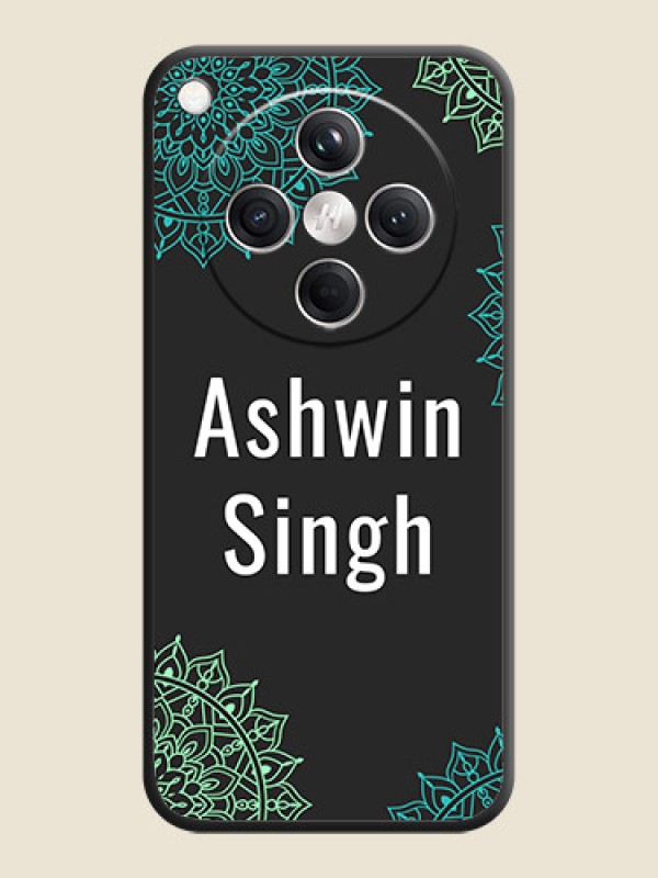 Custom Your Name with Floral Design On Space Black Custom Soft Matte Mobile Back Cover - Oppo Find X8 5G