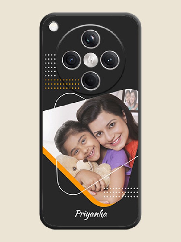 Custom Yellow Triangle on Photo On Space Black Custom Soft Matte Mobile Back Cover - Oppo Find X8 5G