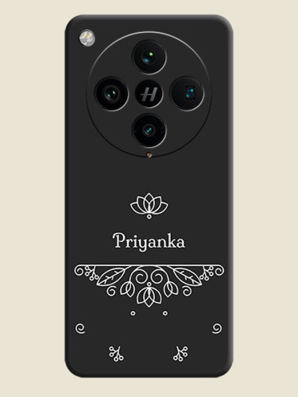Custom Lotus Garden Custom Text On Space Black Custom Soft Matte Mobile Back Cover - Oppo Find X8 Pro 5G