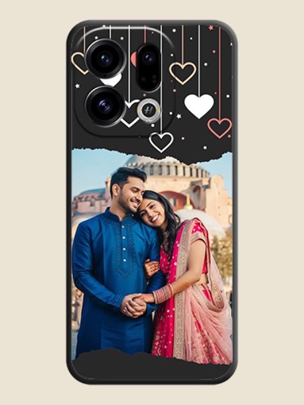 Custom Love Hangings with Splash Wave Picture On Space Black Custom Soft Matte Mobile Back Cover - Oppo Find X9 5G