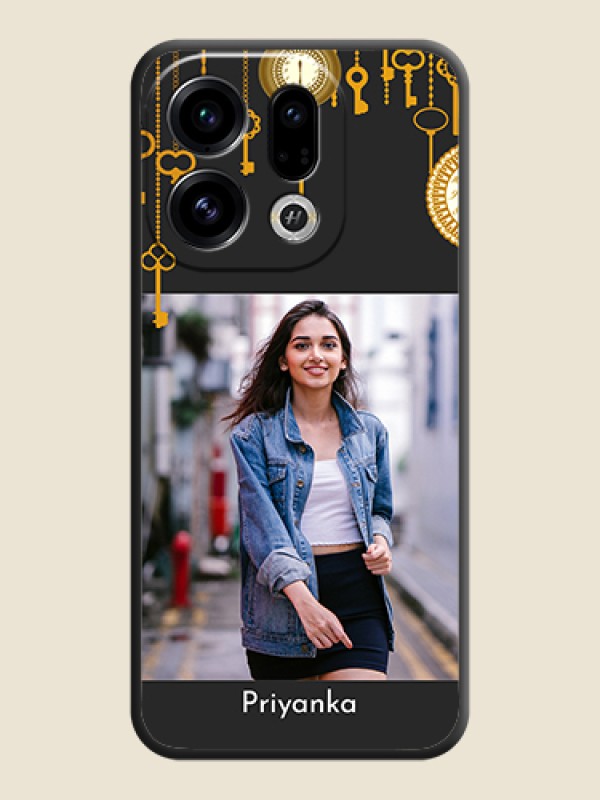 Custom Decorative Design with Text On Space Black Custom Soft Matte Mobile Back Cover - Oppo Find X9 5G