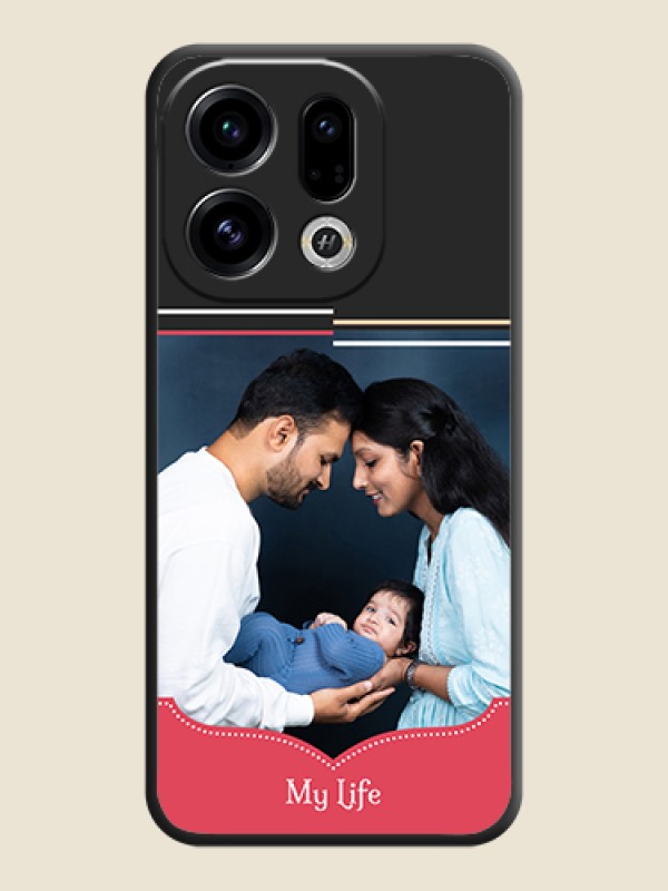 Custom Classic Plain Design with Name On Space Black Custom Soft Matte Mobile Back Cover - Oppo Find X9 5G