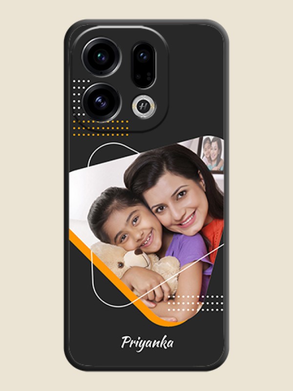 Custom Yellow Triangle on Photo On Space Black Custom Soft Matte Mobile Back Cover - Oppo Find X9 5G