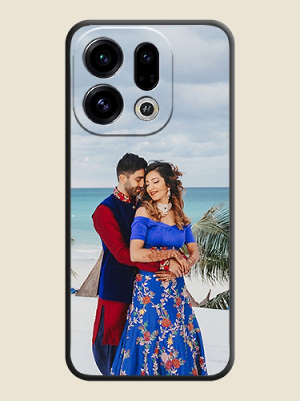 Custom Full Single Pic Upload On Space Black Custom Soft Matte Mobile Back Cover - Oppo Find X9 5G