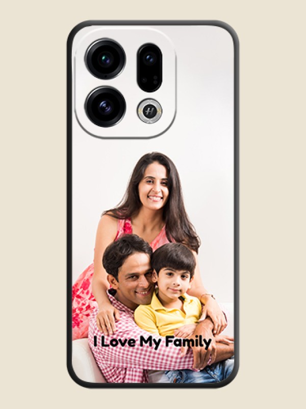 Custom Full Single Pic Upload With Text On Space Black Custom Soft Matte Mobile Back Cover - Oppo Find X9 5G