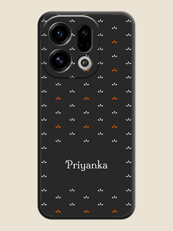 Custom Simple Pattern With Custom Text On Space Black Custom Soft Matte Mobile Back Cover - Oppo Find X9 5G