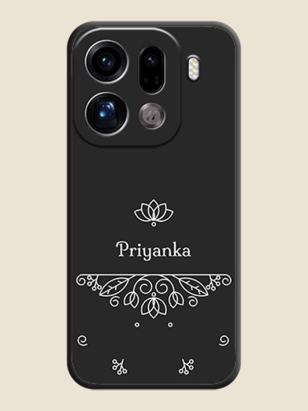 Custom Lotus Garden Custom Text On Space Black Custom Soft Matte Mobile Back Cover - Oppo Find X9 Pro 5G