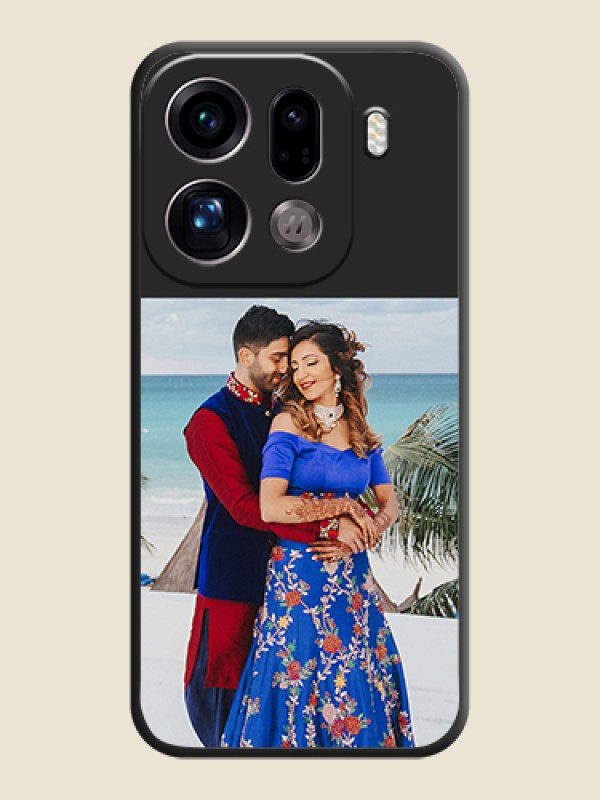 Custom Image Upload With Space Black Color On Custom Soft Matte Mobile Back Cover - Oppo Find X9 Pro 5G