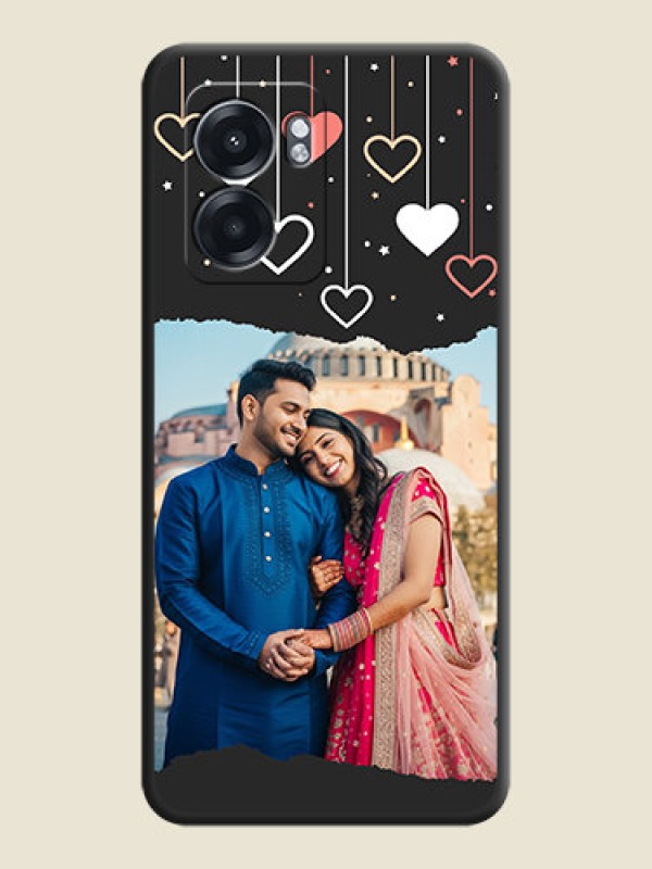 Custom Love Hangings with Splash Wave Picture on Space Black Custom Soft Matte Phone Back Cover - Oppo K10 5G