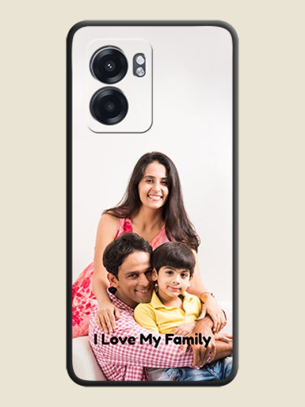 Custom Full Single Pic Upload With Text On Space Black Personalized Soft Matte Phone Covers -Oppo K10 5G