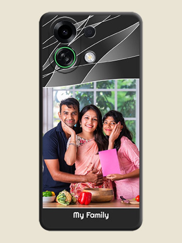 Custom Mixed Wave Lines on Photo On Space Black Custom Soft Matte Mobile Back Cover - Oppo K13 Turbo 5G