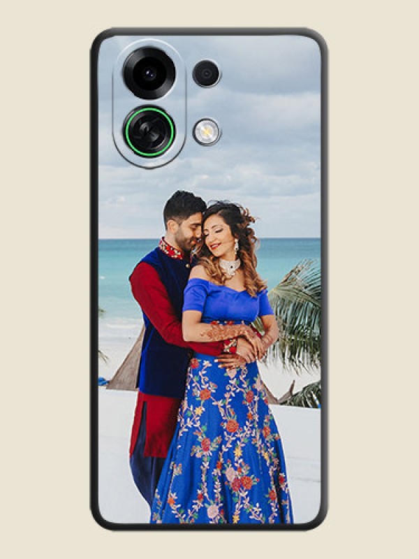 Custom Full Single Pic Upload On Space Black Custom Soft Matte Mobile Back Cover - Oppo K13 Turbo 5G