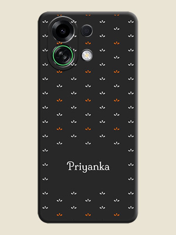 Custom Simple Pattern With Custom Text On Space Black Custom Soft Matte Mobile Back Cover - Oppo K13 Turbo 5G