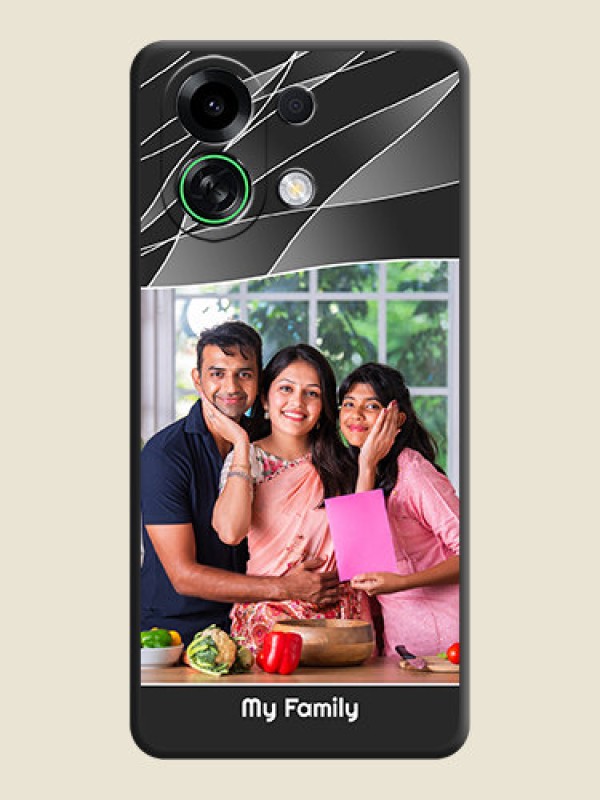 Custom Mixed Wave Lines on Photo On Space Black Custom Soft Matte Mobile Back Cover - Oppo K13 Turbo Pro 5G