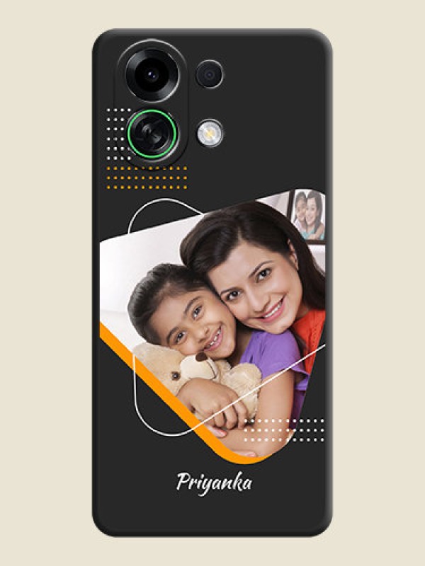 Custom Yellow Triangle on Photo On Space Black Custom Soft Matte Mobile Back Cover - Oppo K13 Turbo Pro 5G