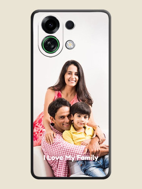 Custom Full Single Pic Upload With Text On Space Black Custom Soft Matte Mobile Back Cover - Oppo K13 Turbo Pro 5G