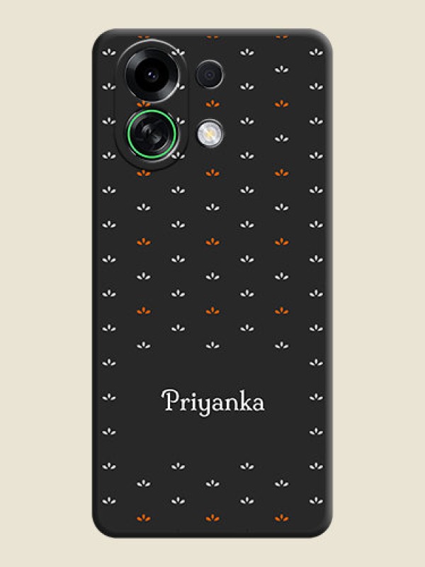 Custom Simple Pattern With Custom Text On Space Black Custom Soft Matte Mobile Back Cover - Oppo K13 Turbo Pro 5G