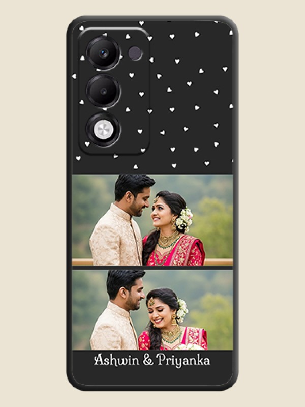 Custom Miniature Love Symbols with Name On Space Black Custom Soft Matte Mobile Back Cover - Oppo k13x 5G