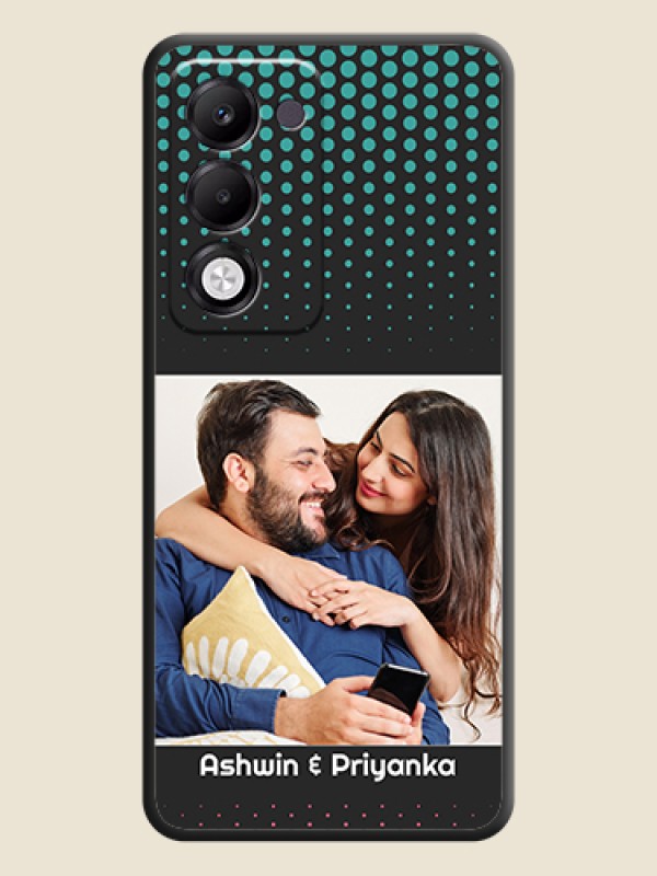 Custom Faded Dots with Grunge Photo Frame and Text On Space Black Custom Soft Matte Mobile Back Cover - Oppo k13x 5G